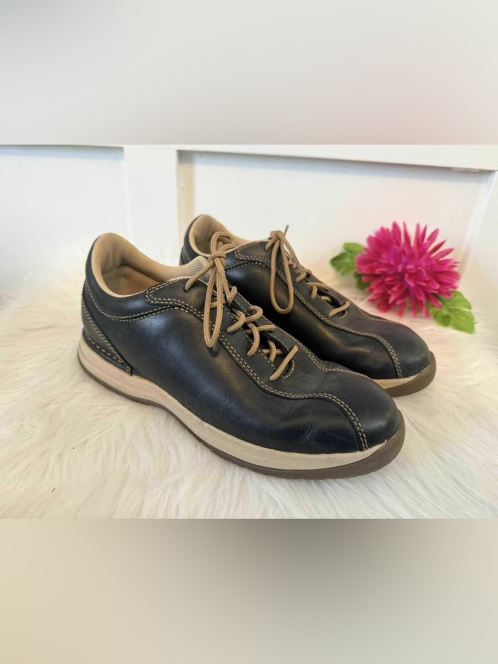 Rockport Taconic Navy Leather Shoes‎